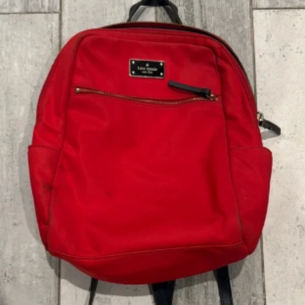 Kate Spade Red Backpack Vibrant Durable Design